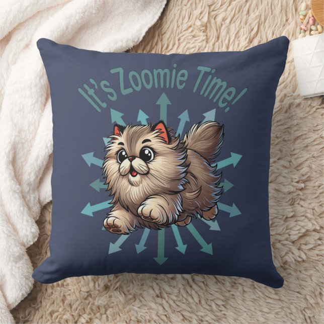 Es ist Zoomie Time Persian Cat Kissen (Decke)