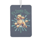Es ist Zoomie Time Poodle Autolufterfrischer (Rückseite)