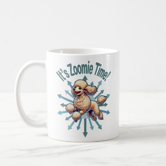 Es ist Zoomie Time Poodle Kaffeetasse (Links)