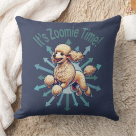 Es ist Zoomie Time Poodle Kissen