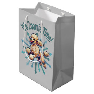 Es ist Zoomie Time Poodle Mittlere Geschenktüte