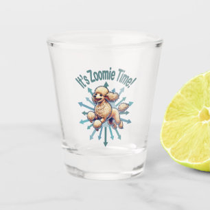 Es ist Zoomie Time Poodle Schnapsglas