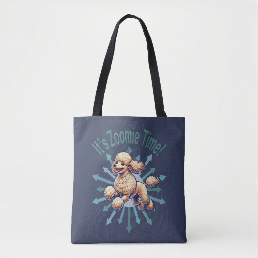 Es ist Zoomie Time Poodle Tasche (Vorderseite)