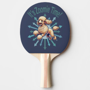Es ist Zoomie Time Poodle Tischtennis Schläger