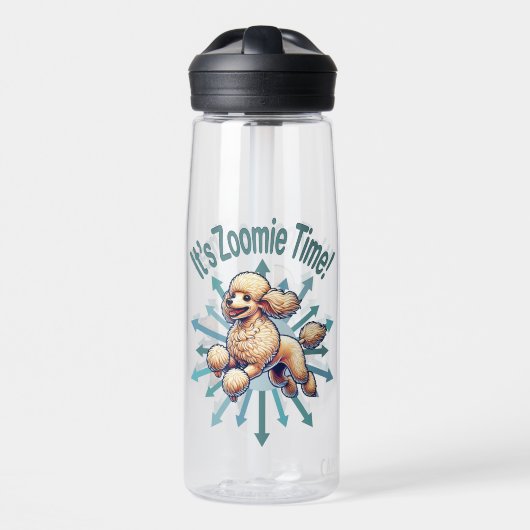 Es ist Zoomie Time Poodle Trinkflasche (Vorne)