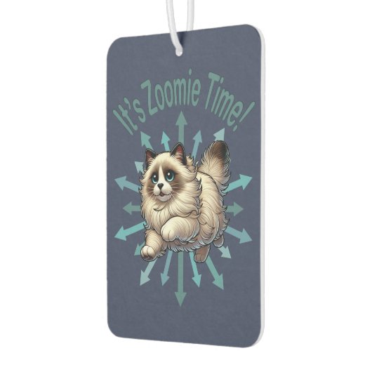 Es ist Zoomie Time Ragdoll Cat Autolufterfrischer (Links)