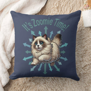 Es ist Zoomie Time Ragdoll Cat Kissen