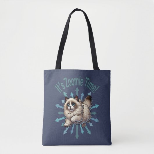 Es ist Zoomie Time Ragdoll Cat Tasche (Vorderseite)