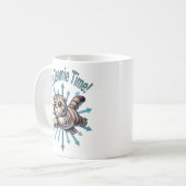 Es ist Zoomie Time Scottish Fold Cat Kaffeetasse (Vorderseite Links)