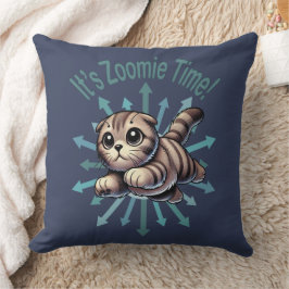 Es ist Zoomie Time Scottish Fold Cat Kissen