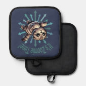 Es ist Zoomie Time Scottish Fold Cat Topflappen (Vorderseite/Rückseite)