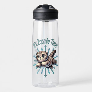 Es ist Zoomie Time Scottish Fold Cat Trinkflasche