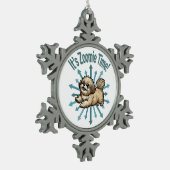 Es ist Zoomie Time Shih Tzu Schneeflocken Zinn-Ornament (Links)