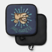 Es ist Zoomie Time Shih Tzu Topflappen (Vorderseite/Rückseite)