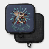 Es ist Zoomie Time Siamese Cat Topflappen (Vorderseite/Rückseite)