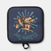 Es ist Zoomie Time Small Mutt Topflappen (Vorderseite)