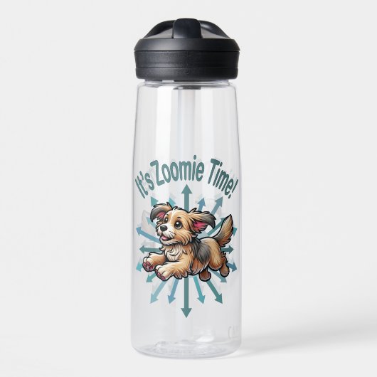 Es ist Zoomie Time Small Mutt Trinkflasche (Vorne)