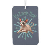 Es ist Zoomie Time Sphynx Cat Autolufterfrischer (Rückseite)