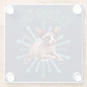 Es ist Zoomie Time Sphynx Cat Glasuntersetzer (Rückseite)