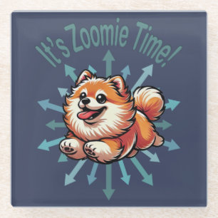 Es ist Zoomie Time Spitz Glasuntersetzer