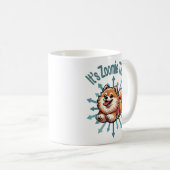 Es ist Zoomie Time Spitz Kaffeetasse (VorderseiteRechts)