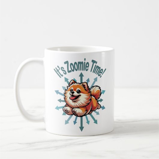 Es ist Zoomie Time Spitz Kaffeetasse (Links)