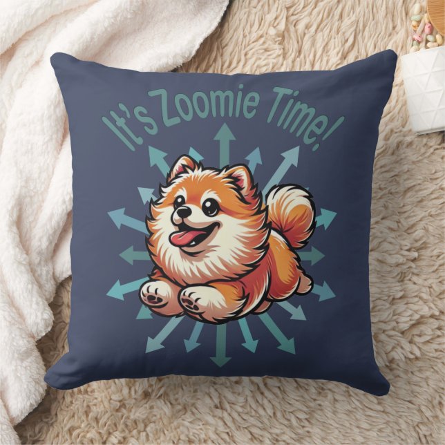 Es ist Zoomie Time Spitz Kissen (Decke)