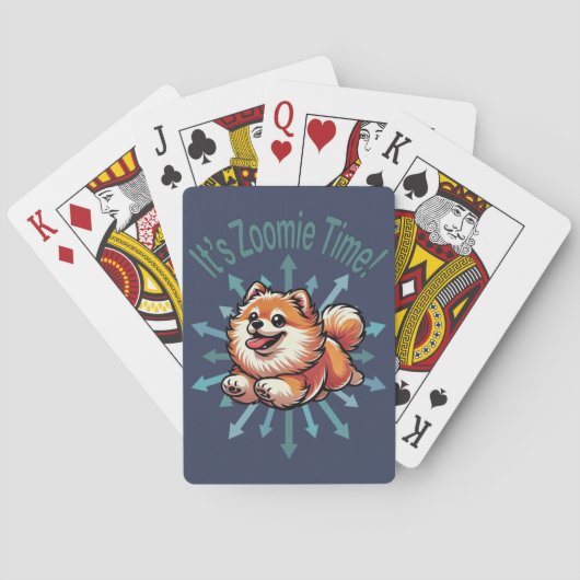 Es ist Zoomie Time Spitz Spielkarten (Rückseite)