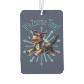 Es ist Zoomie Time Terrier Mutt Autolufterfrischer (Rückseite)