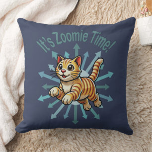 Es ist Zoomie Time Tiger Cat Kissen