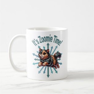 Es ist Zoomie Time Tortoise Muschel Cat Kaffeetasse
