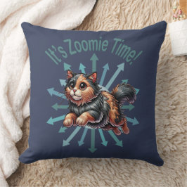 Es ist Zoomie Time Tortoise Muschel Cat Kissen