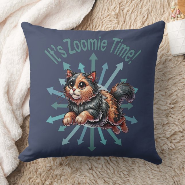 Es ist Zoomie Time Tortoise Muschel Cat Kissen (Decke)