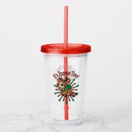 "Es ist Zoomie Time! Weihnachtsmann Acryltrinkbecher