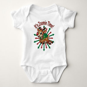 "Es ist Zoomie Time! Weihnachtsmann Baby Strampler
