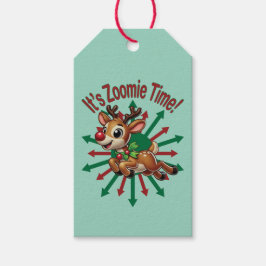 "Es ist Zoomie Time! Weihnachtsmann Geschenkanhänger