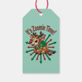 "Es ist Zoomie Time! Weihnachtsmann Geschenkanhänger (Rückseite)