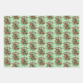 "Es ist Zoomie Time! Weihnachtsmann Geschenkpapier Set (Vorderseite)