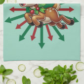 "Es ist Zoomie Time! Weihnachtsmann Geschirrtuch (Gefaltet)