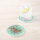 "Es ist Zoomie Time! Weihnachtsmann Getränkeuntersetzer (Seite)