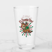 "Es ist Zoomie Time! Weihnachtsmann Glas (Rückseite)