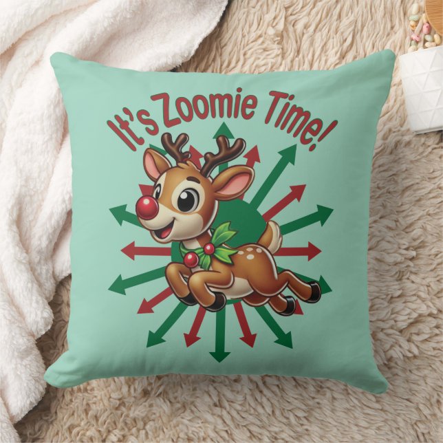 "Es ist Zoomie Time! Weihnachtsmann Kissen (Decke)