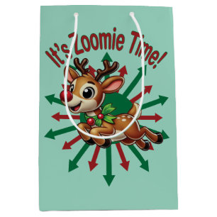 "Es ist Zoomie Time! Weihnachtsmann Mittlere Geschenktüte