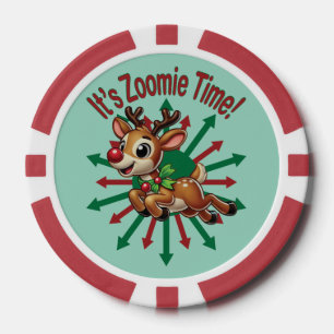 "Es ist Zoomie Time! Weihnachtsmann Pokerchips