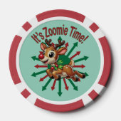 "Es ist Zoomie Time! Weihnachtsmann Pokerchips (Rückseite)