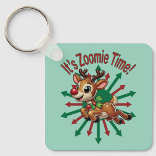 "Es ist Zoomie Time! Weihnachtsmann Schlüsselanhänger