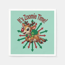 "Es ist Zoomie Time! Weihnachtsmann Serviette