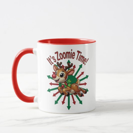 "Es ist Zoomie Time! Weihnachtsmann Tasse (Links)