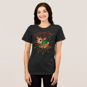 "Es ist Zoomie Time! Weihnachtsmann Tri-Blend Shirt (Vorderseite voll)