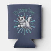Es ist Zoomie Time White Cat Dosenkühler (Rückseite)